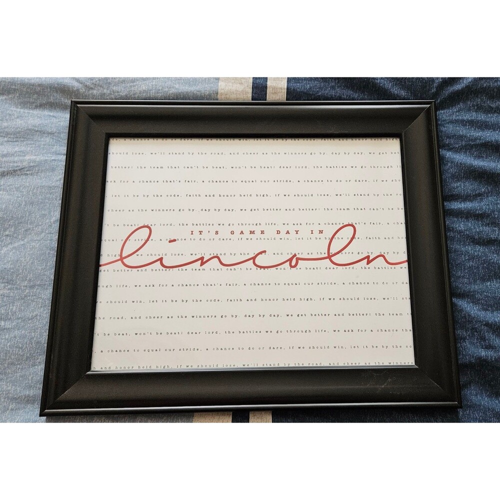 11x14 "It's Game Day in Lincoln" Typography Print